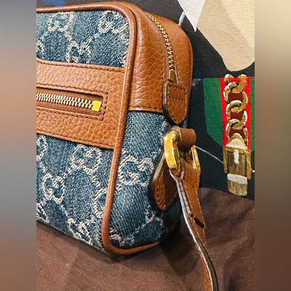 π₯ GUCCI GG DENIM OPHIDIA SHOULDER BAG FULL INCLUSION PRESTINE CONDITION - Picture 15 of 15